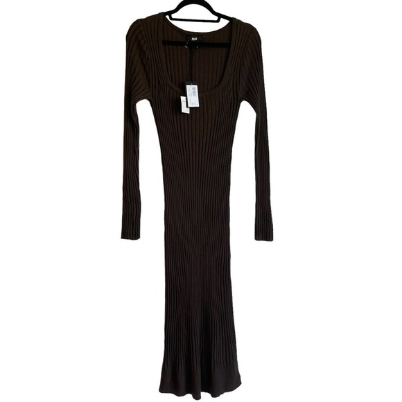 Paige Wool Side Slit Benita Long Dress Sweater Long Sleeve Size L NWT - Picture 6 of 12